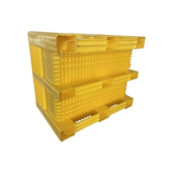 Heavy-Duty Moulded 3 Legs Solid Plastic Pallet Box with Lid - Image 2