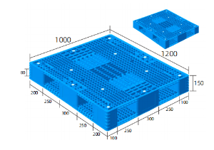 1200mm×1000mm Rackable Plastic Pallets