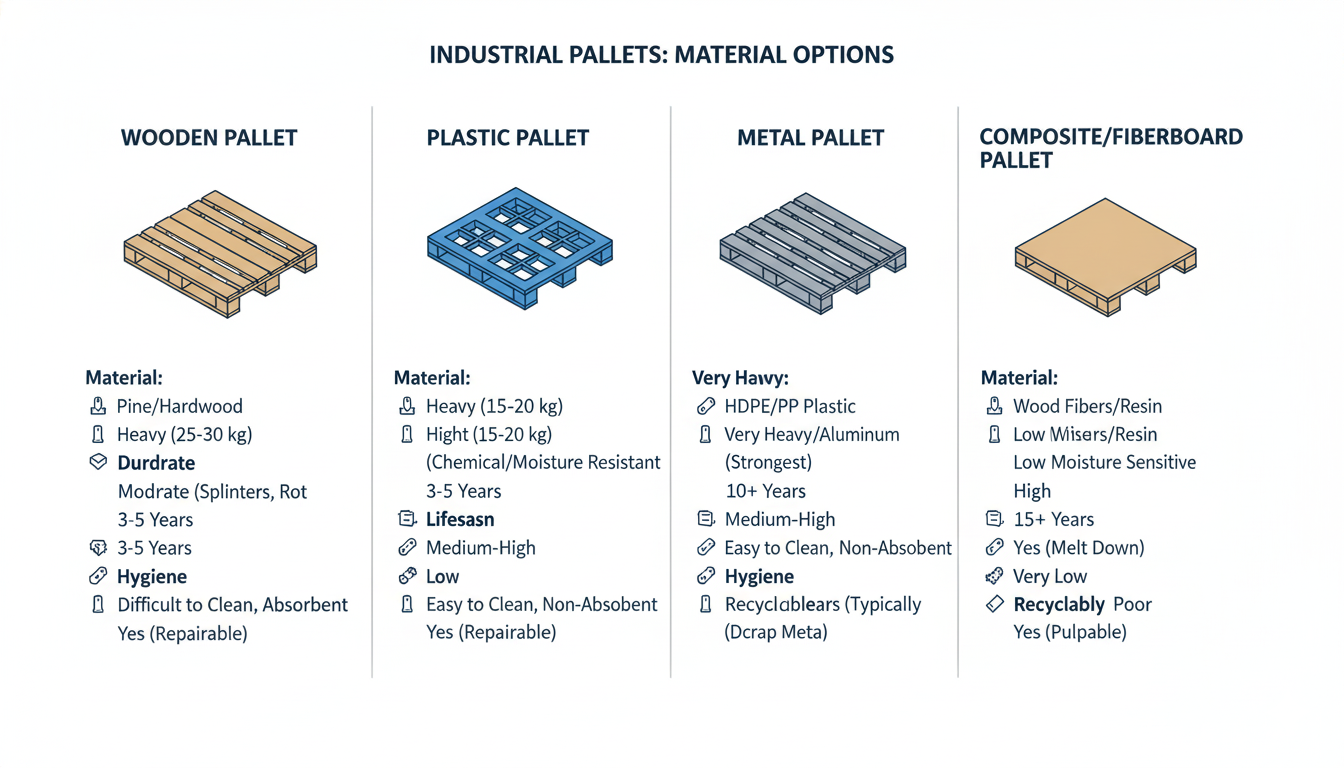 plastic pallet material comparison chart