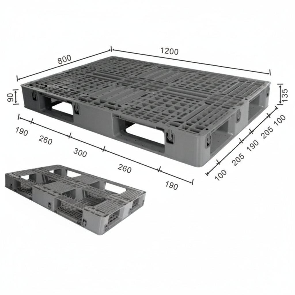 1200×800mm Plastic Euro Pallet
