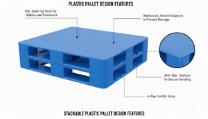 stackable plastic pallet design features