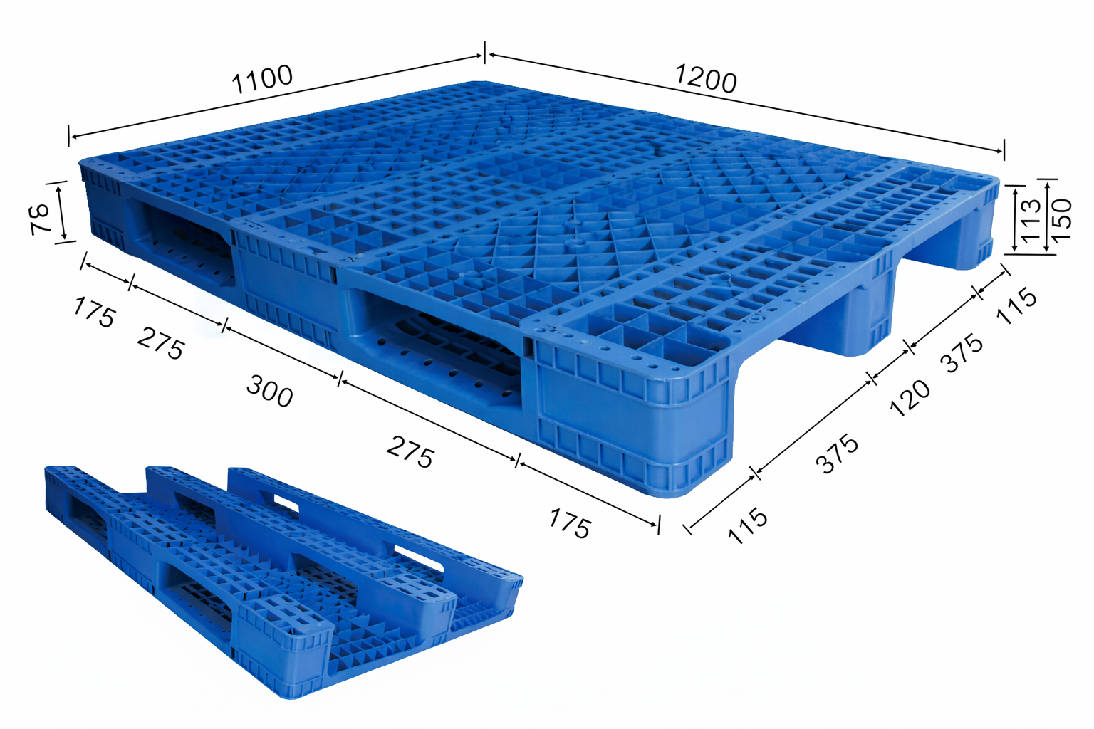 1200*1200mm Rackable Plastic Pallet