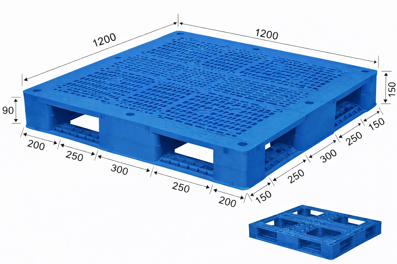 1200*1200mm Stackable Plastic Pallet