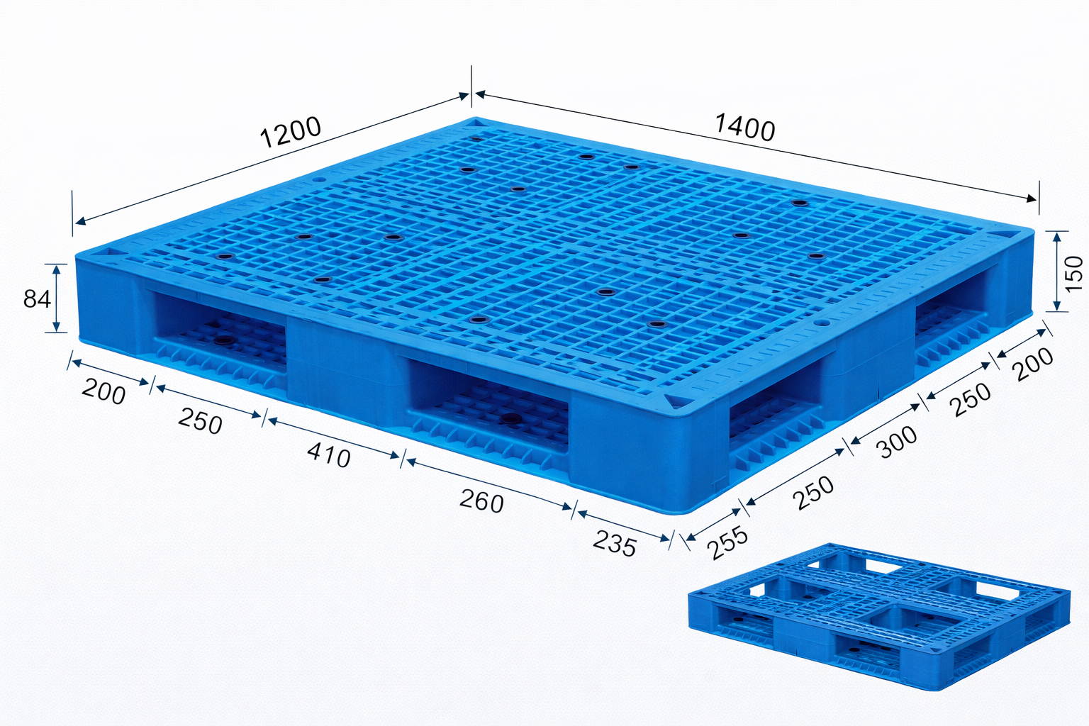 1400*1200mm Stackable Plastic Pallet