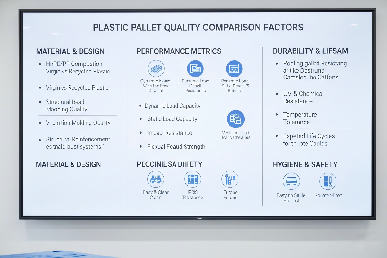 Plastic pallet quality comparison factors