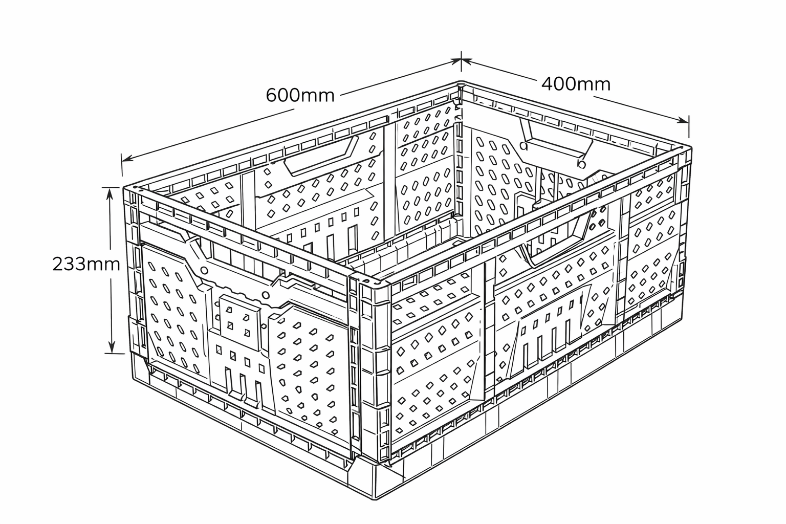 High-quality plastic crates for industrial storage and logistics