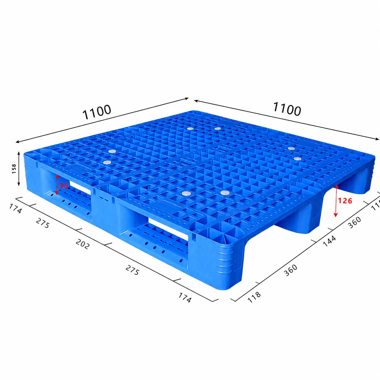 Rackable ASRS plastic pallet for high-bay warehouses