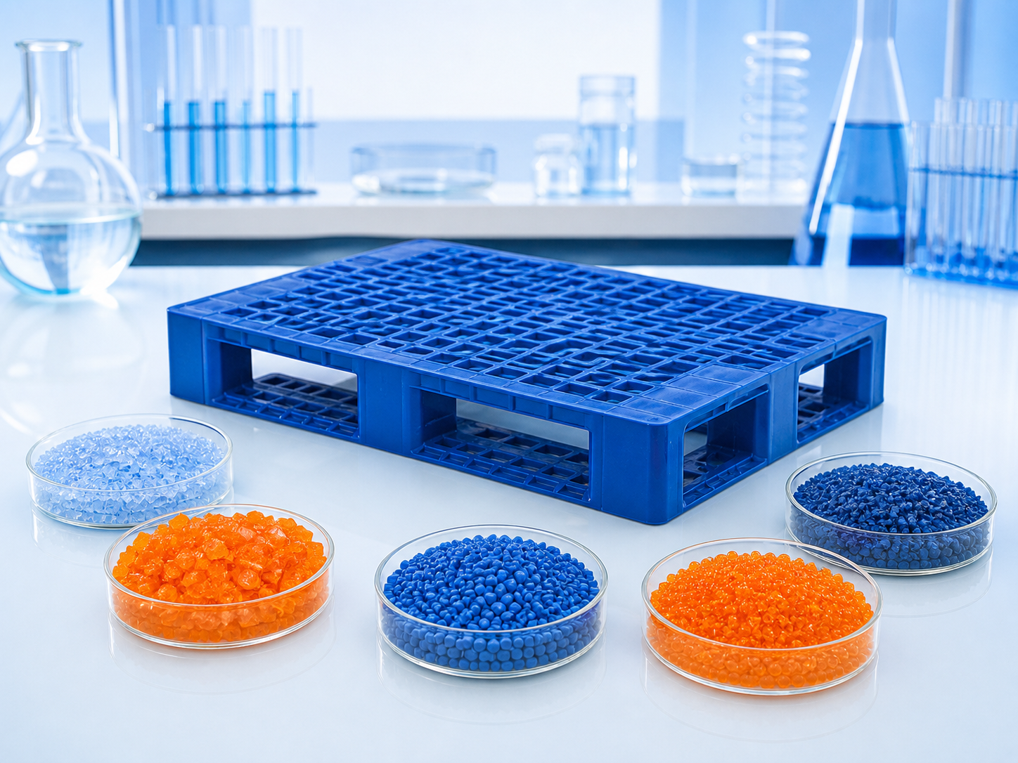 Functional additives for customized plastic pallets