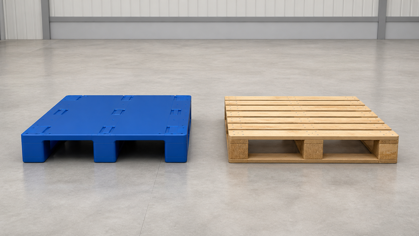 Plastic pallet vs wooden pallet comparison for reusable logistics and material handling