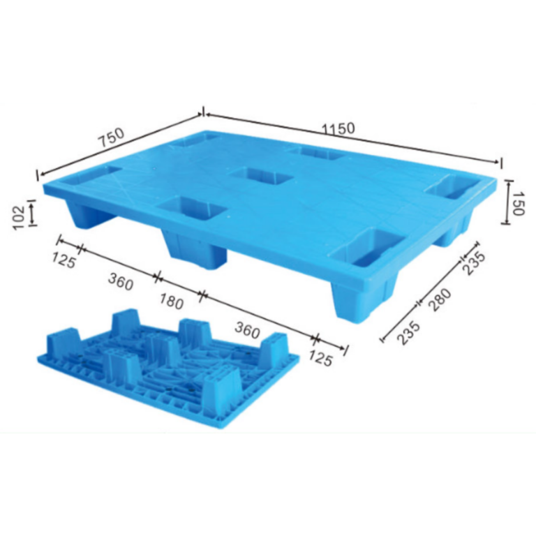 1150 x 750 9 Legs Lightweight Flat Surface Nestable Plastic Pallets