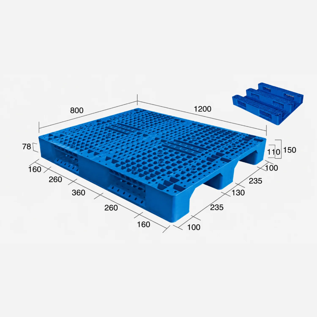 1200 x 800 AGV Compatible Plastic Pallet