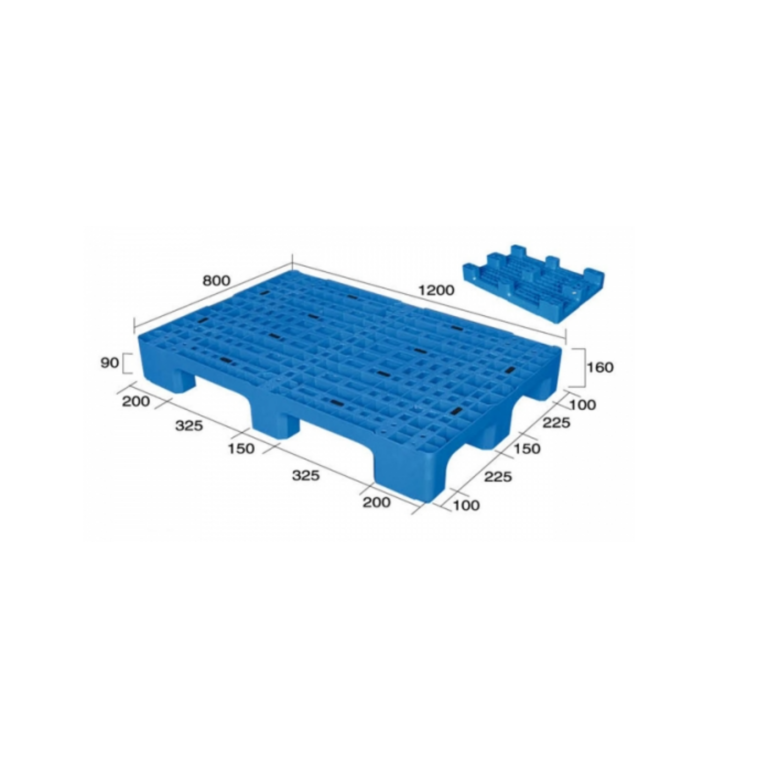 1200 x 800 x 160 mm grid deck 9-leg plastic pallet