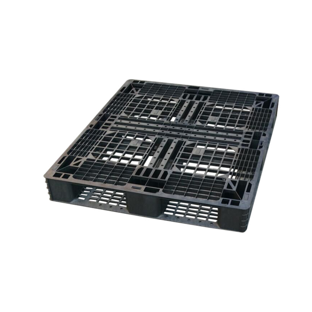 1200 x 800 Recycled Grid Deck 6-Legs Plastic Pallet