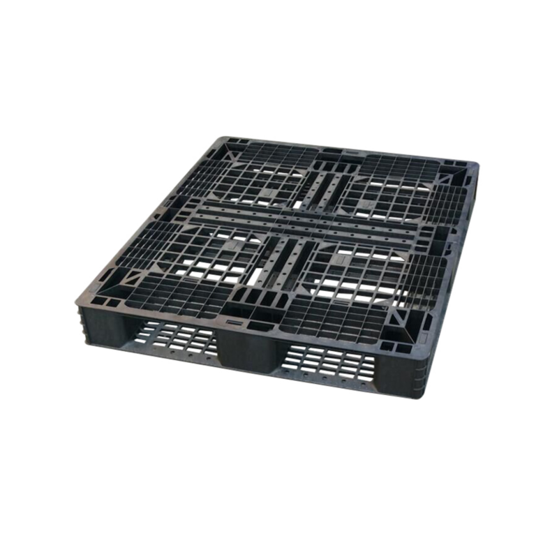 1200 x 800 recycled grid deck 6-leg plastic pallet