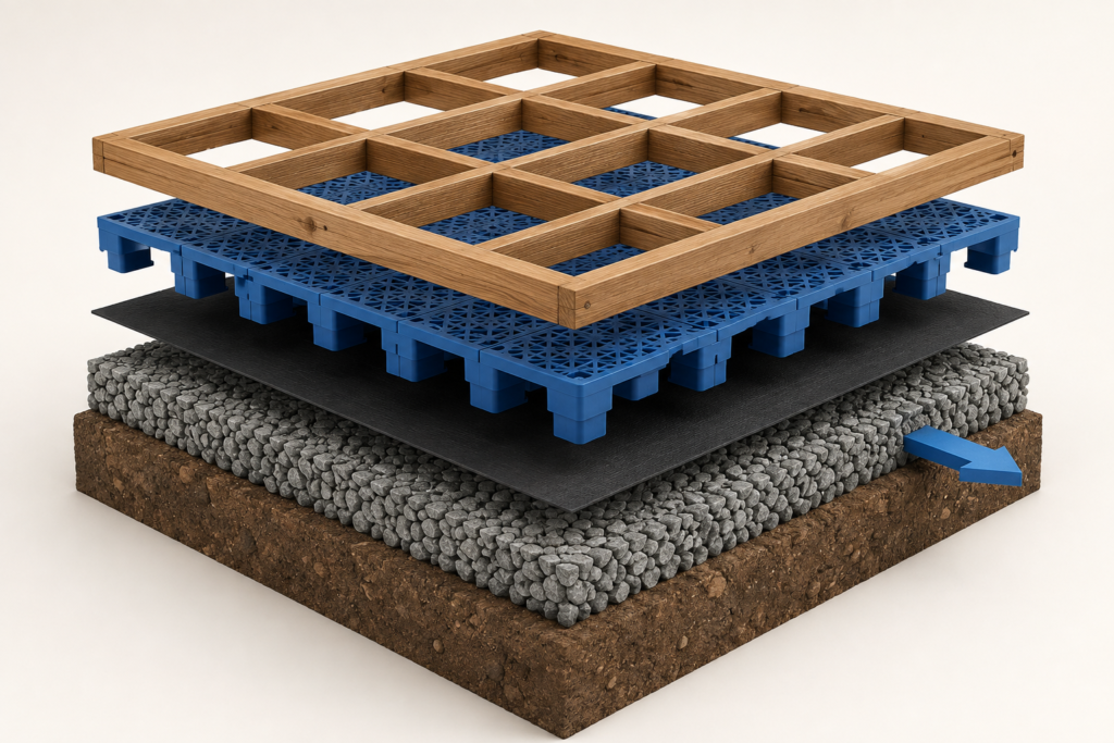 Plastic Pallet Shed Base Layer Structure
