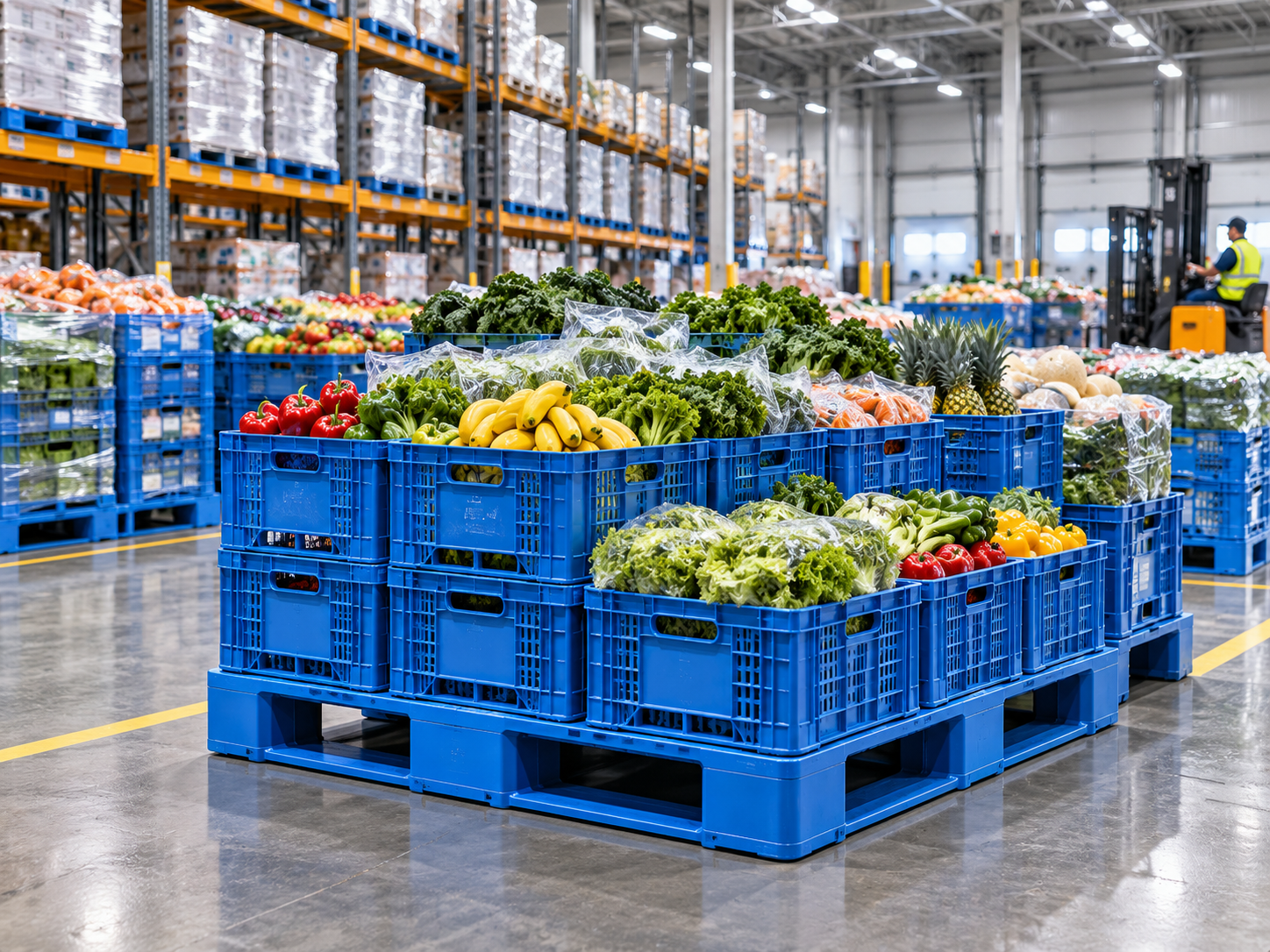 Grocery & Retail pallet application illustration