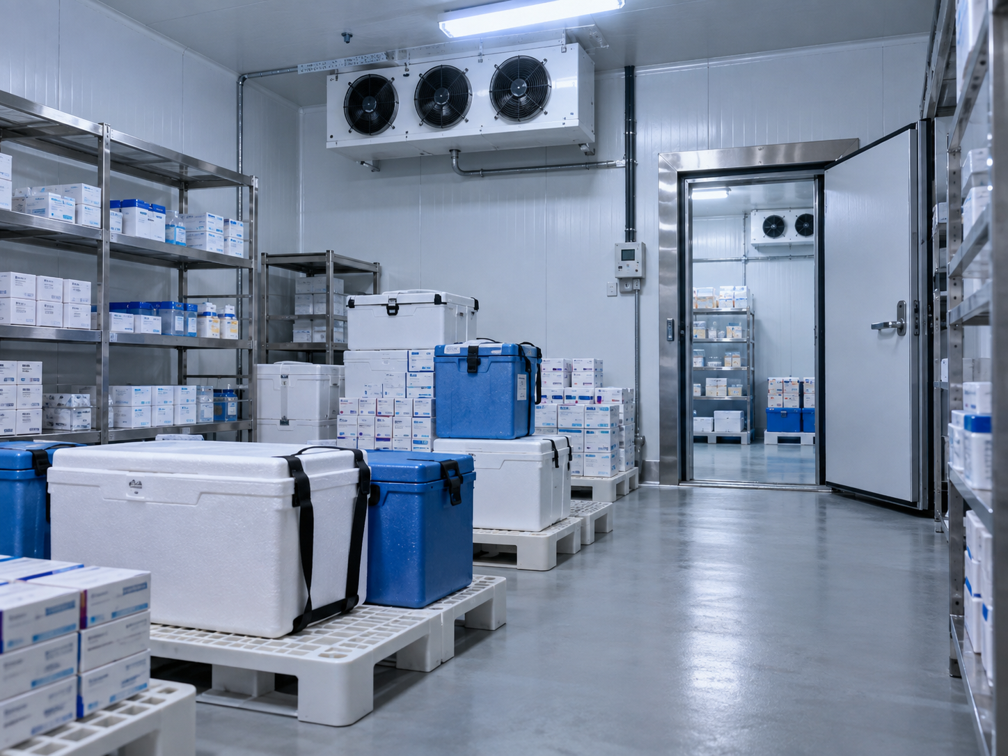 Pharmaceutical cleanroom plastic pallets for hygienic material handling