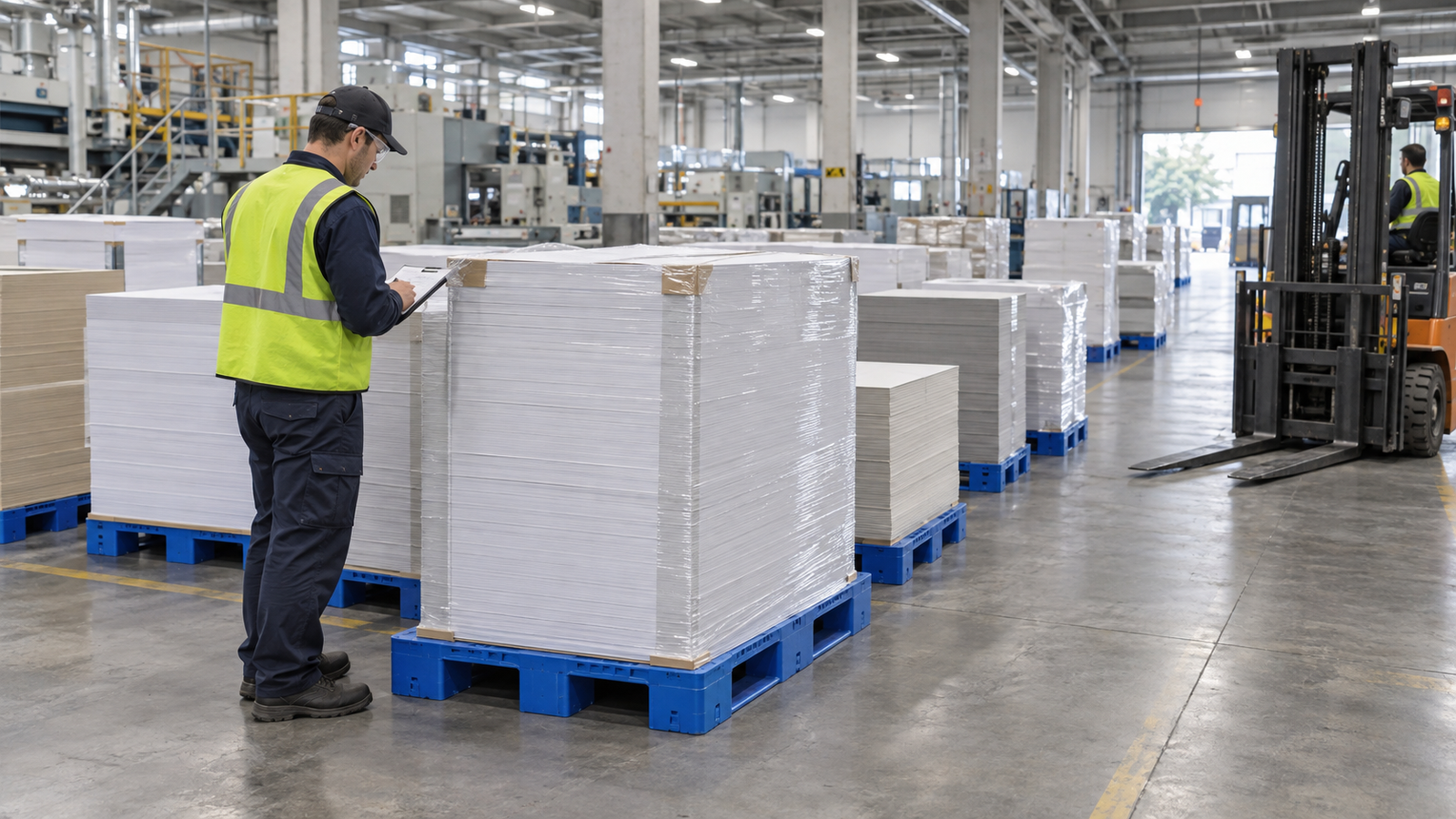 960 × 720 mm nine-leg plastic pallet shown as one printing-pallet selection example